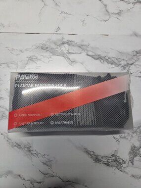 Paplus Planter Fasciitis Socks Black Gray Size Small Open Toe Pack of 5 NEW